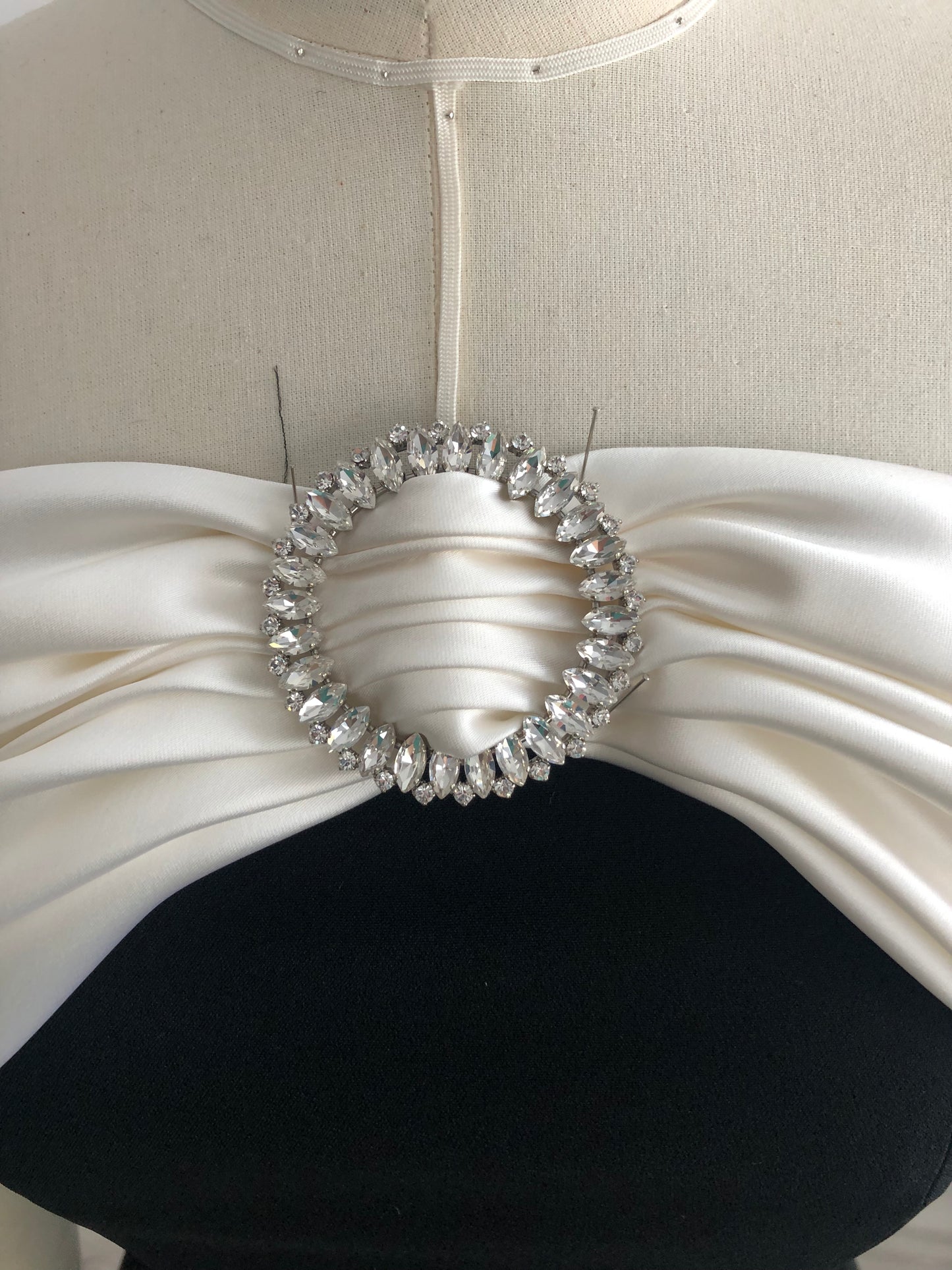 Draped Detail Midi Dress