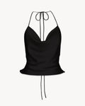 Cowl Neck Top in Satin Crepe