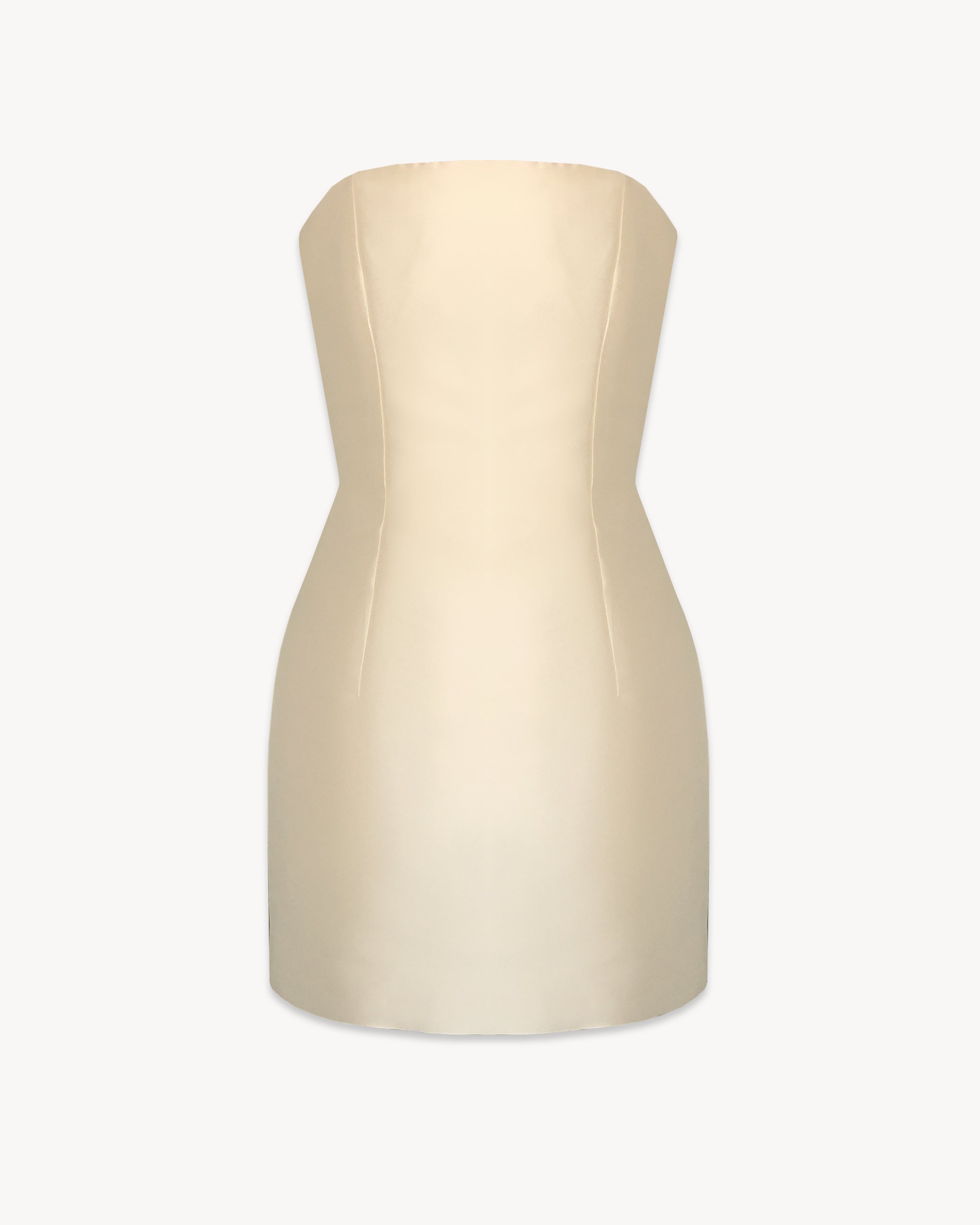 Bustier Mini Dress in Mikado ramonistudio Bustier Mini Dress in Mikado ramonistudio