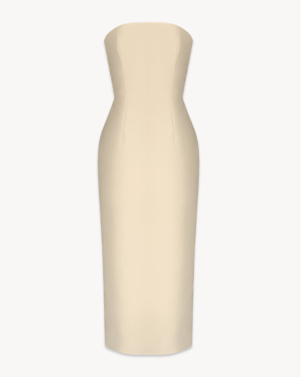 Bustier Midi Dress in Mikado
