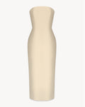 Bustier Midi Dress in Mikado