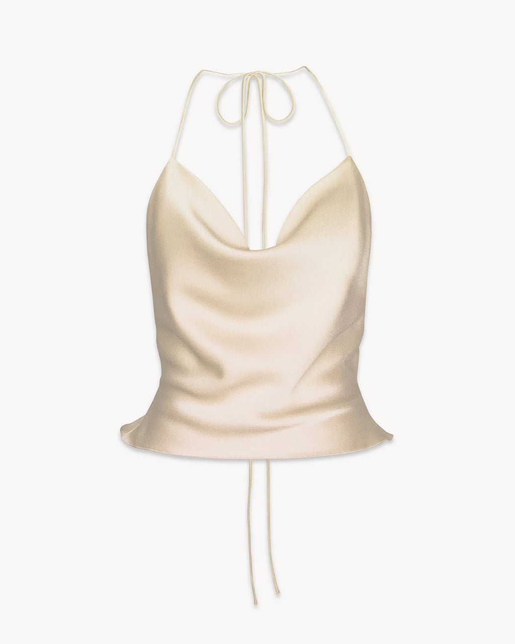 Cowl Neck Top in Satin Crepe