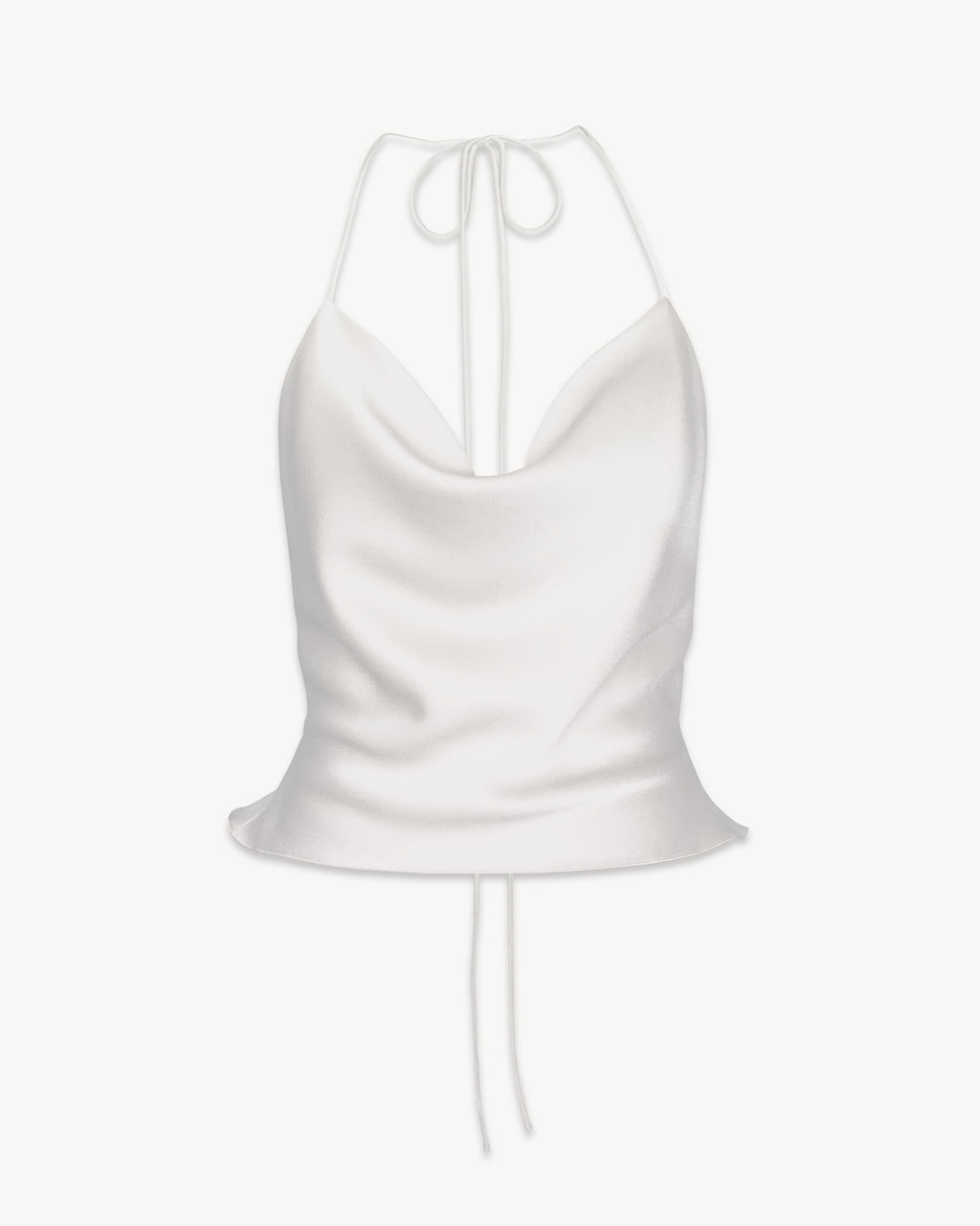 Cowl Neck Top in Satin Crepe