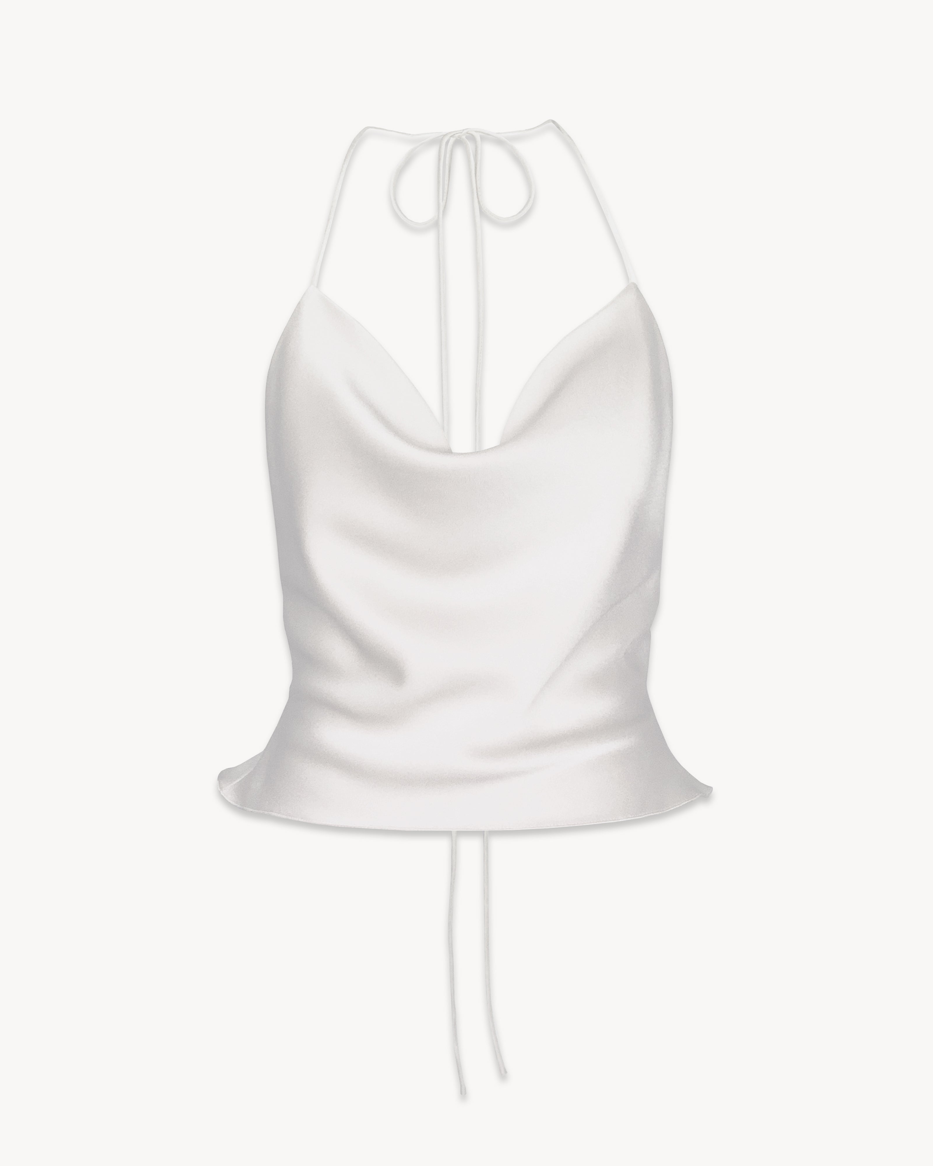 Cowl Neck Top in Satin Crepe