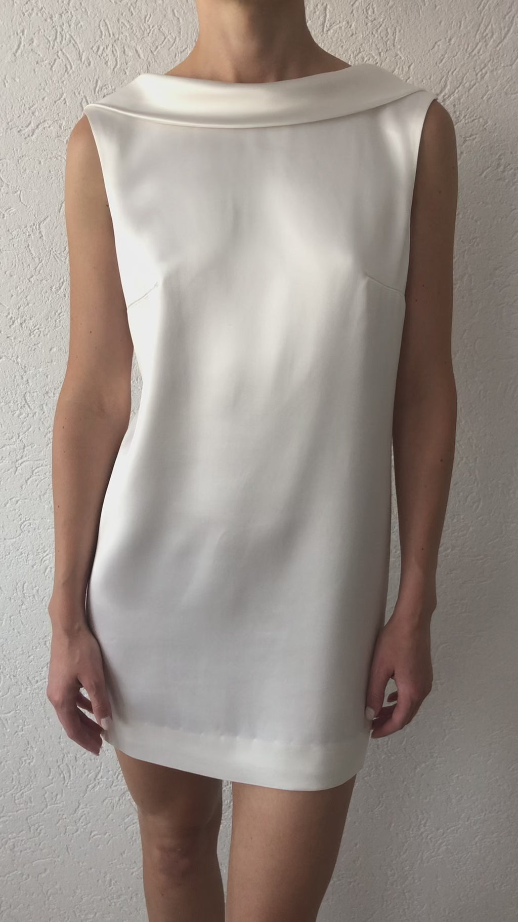 Open Back Satin Mini Dress