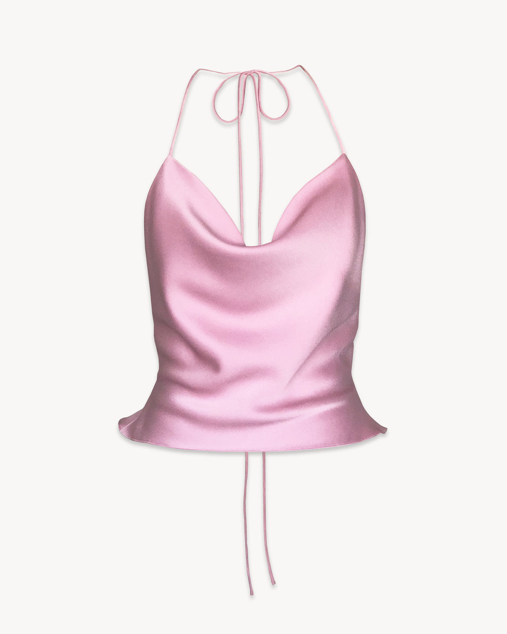 Cowl Neck Top in Satin Crepe